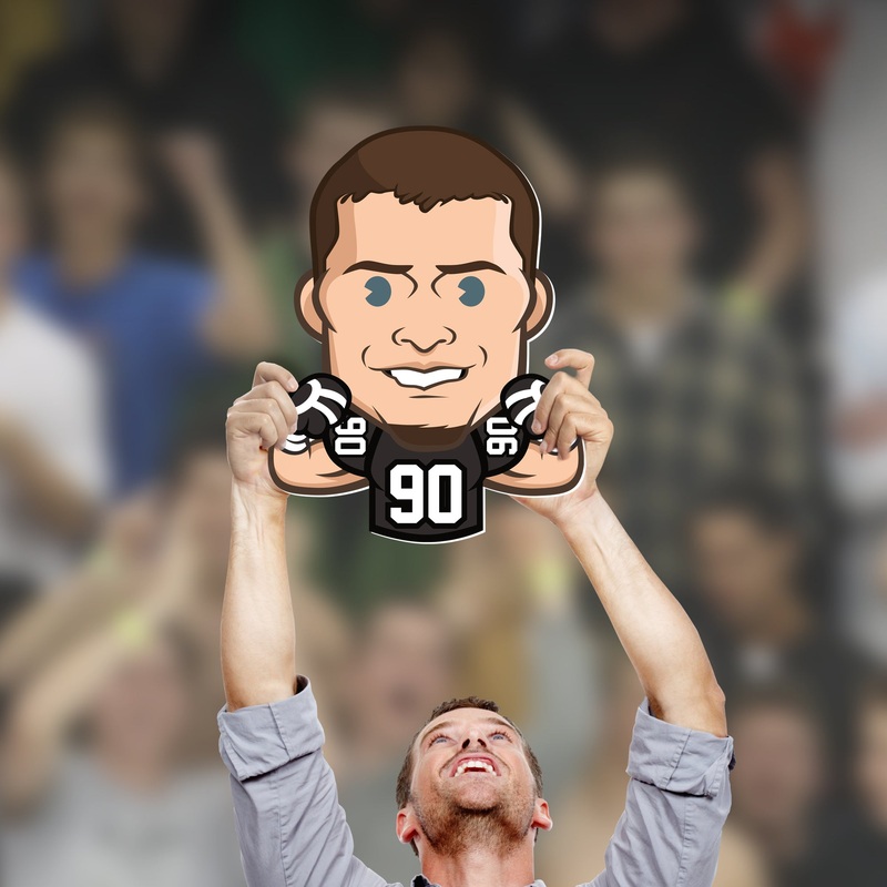 T.J. Watt Emoji – Big Head – Official NFL – Pittsburgh Steelers – Foam Core Cutout