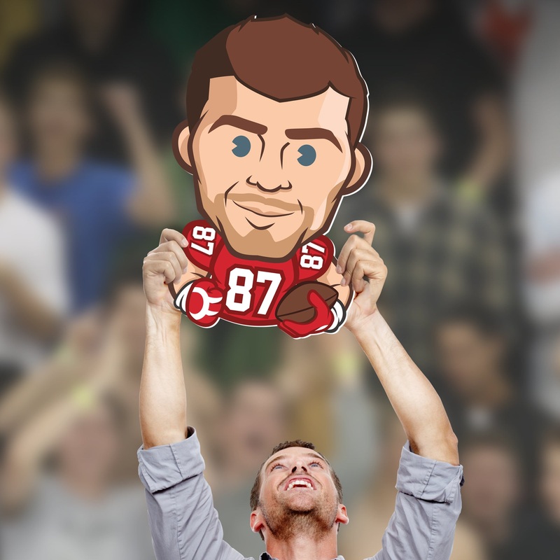 Travis Kelce Emoji – Big Head – Official NFL – Kansas City Chiefs – Foam Core Cutout