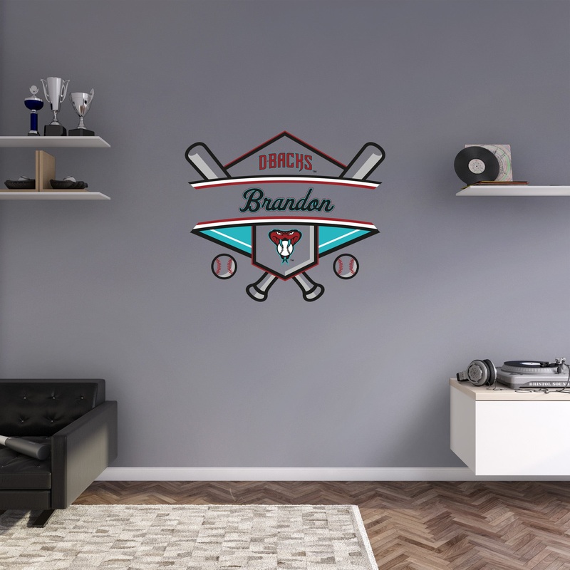 Arizona Diamondbacks: Bats Personalized Name PREMASK        –   Removable     Adhesive Decal