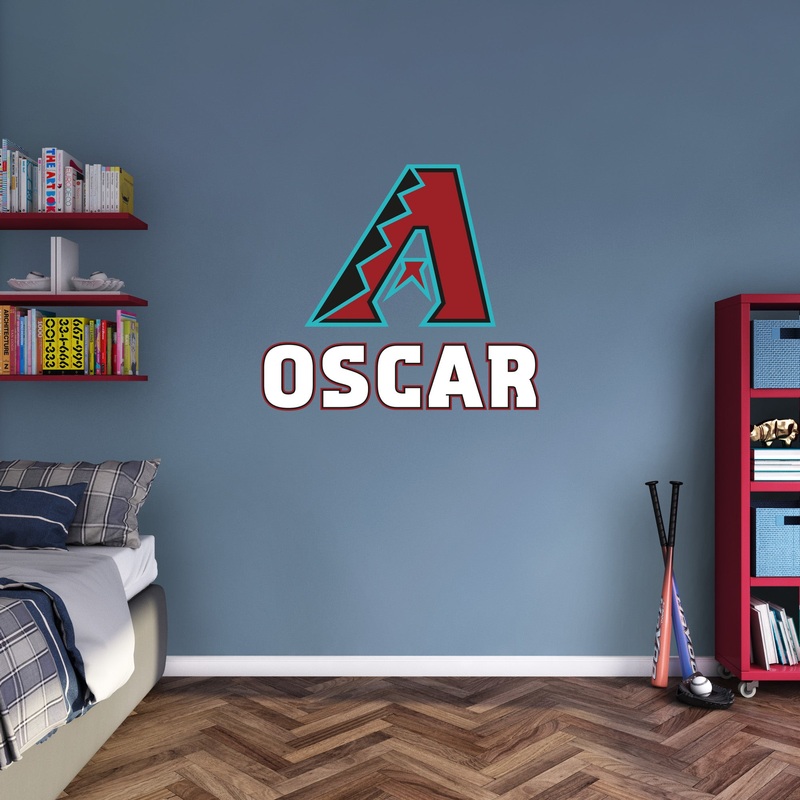 Arizona Diamondbacks: Stacked Personalized Name White Text PREMASK        –   Removable     Adhesive Decal
