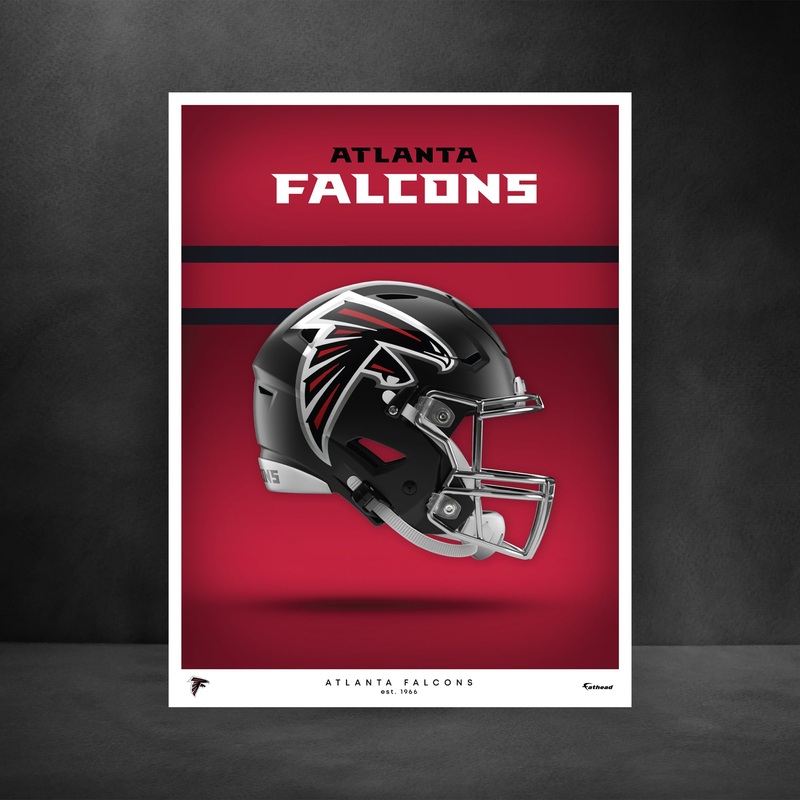Atlanta Falcons – Helmet Series – Peel & Stick Poster – Official NFL – Reusable Vinyl Wall Decal