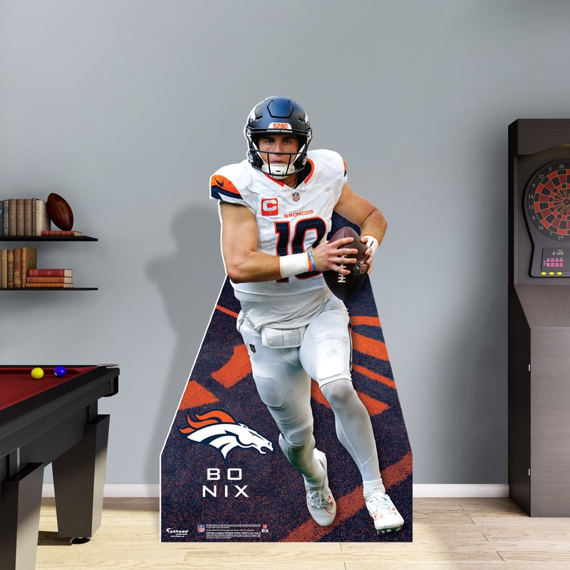 Bo Nix – Life-Size Stand Out – Official NFL – Denver Broncos – Foam Core Cutout