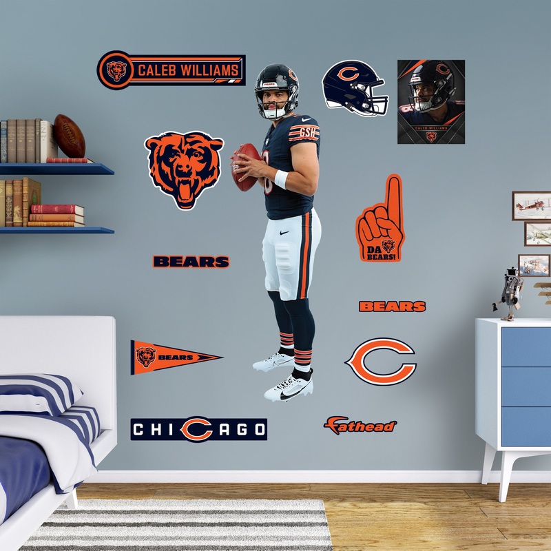 Caleb Williams – RealBig Preseason Collection – Official NFL – Chicago Bears – Reusable Vinyl Wall Decals