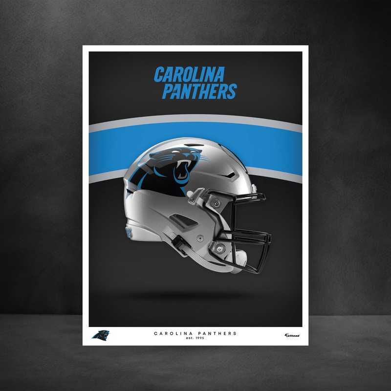 Carolina Panthers – Helmet Series – Peel & Stick Poster – Official NFL – Reusable Vinyl Wall Decal