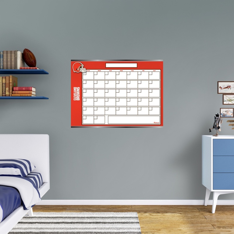 Cleveland Browns – Dry Erase Calendar – Official NFL – Reusable Vinyl Wall Decal