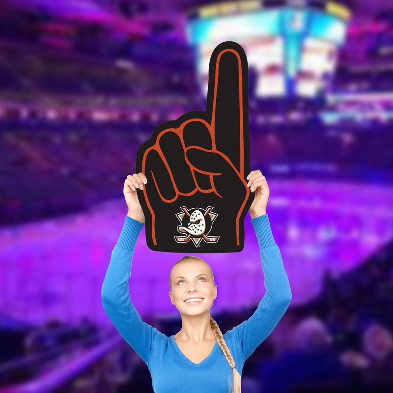 Foam Finger – Big Head – Official NHL – Anaheim Ducks – Foam Core Cutout
