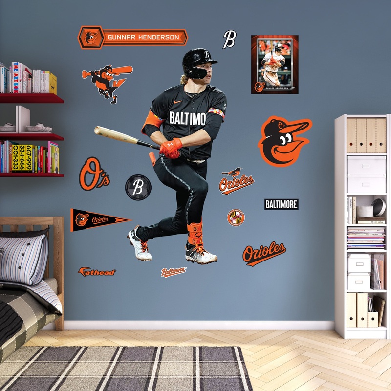 Gunnar Henderson – RealBig City Connect Collection – Official MLB – Baltimore Orioles – Reusable Vinyl Wall Decals