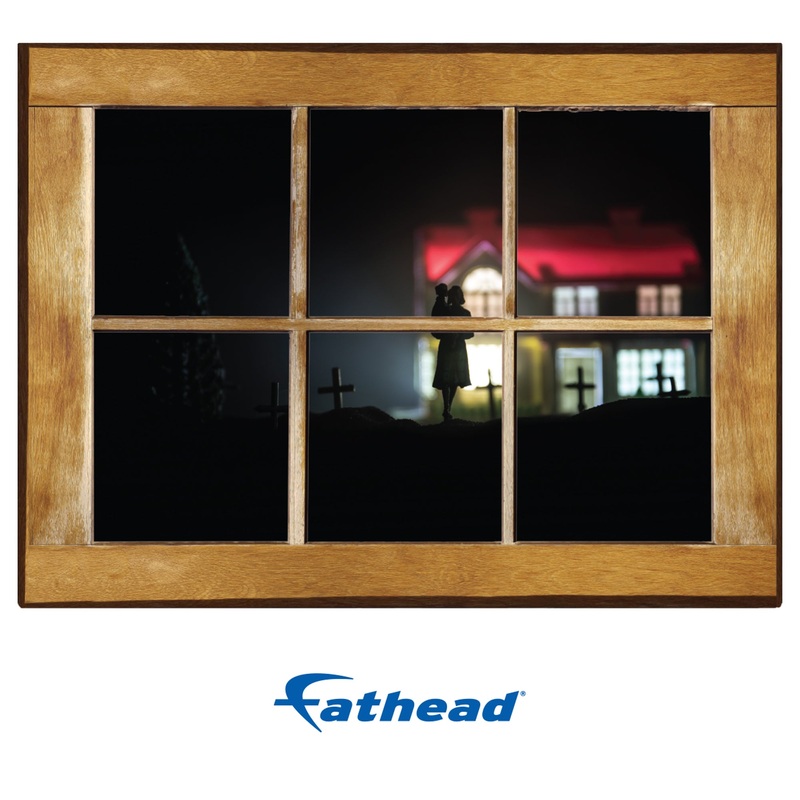 Halloween:  Illuminated House Icon Instant Windows        –   Removable Wall   Adhesive Decal
