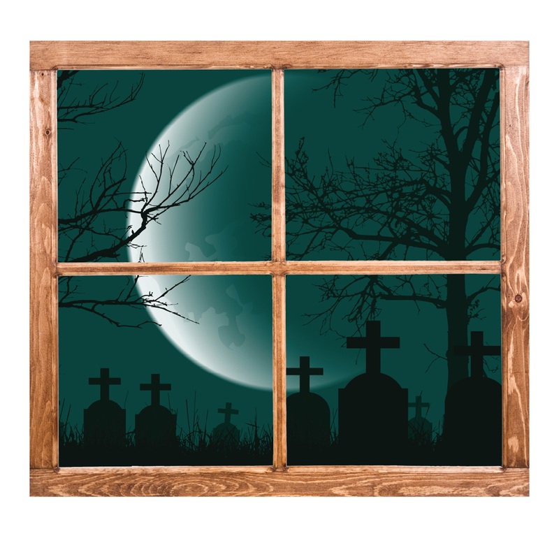 Halloween:  Trees Icon Instant Windows        –   Removable Wall   Adhesive Decal