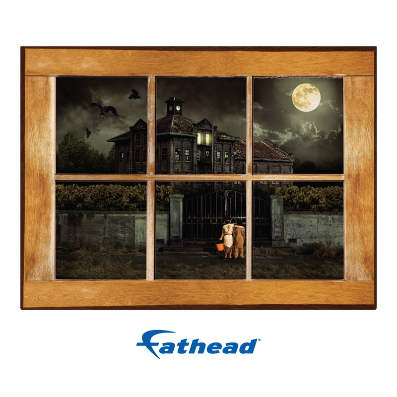 Halloween: Two Kids Icon Instant Windows        –   Removable Wall   Adhesive Decal