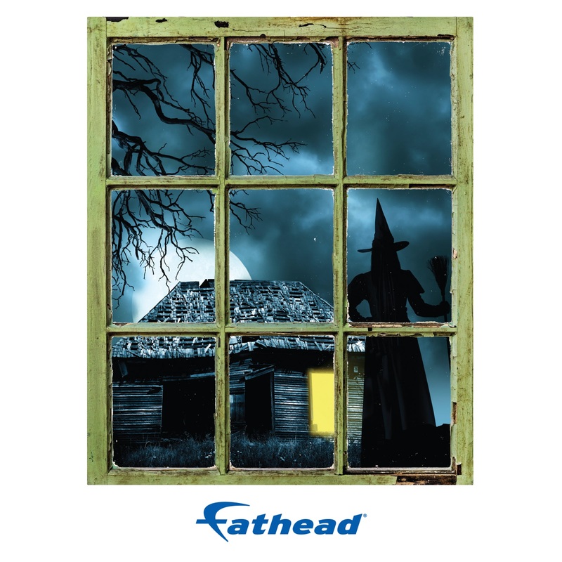 Halloween: Witch Icon Instant Windows        –   Removable Wall   Adhesive Decal