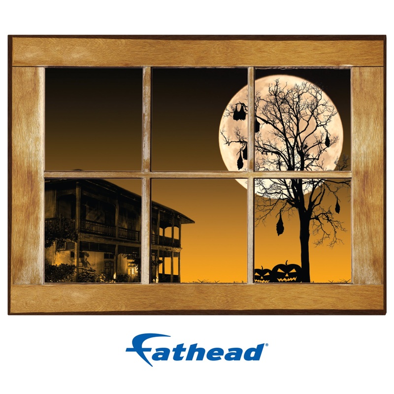 Halloween:  Yellow Sky Icon Instant Windows        –   Removable Wall   Adhesive Decal
