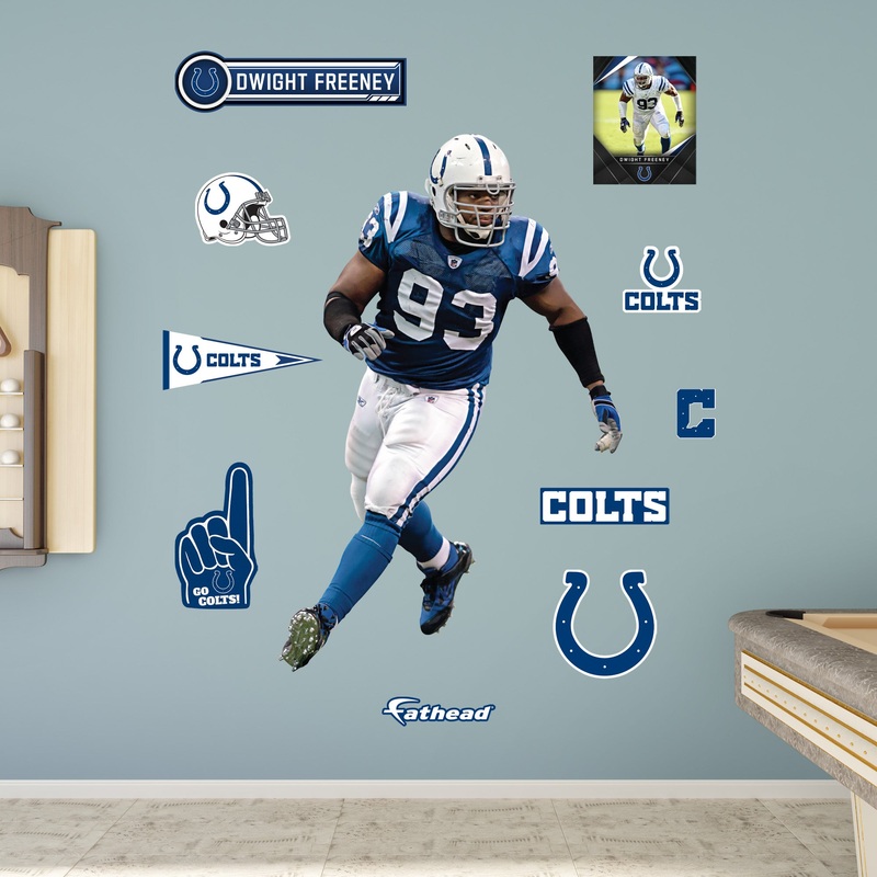 Indianapolis Colts – RealBig Dwight Freeney Legend Collection – Official NFL – Reusable Vinyl Wall Decals