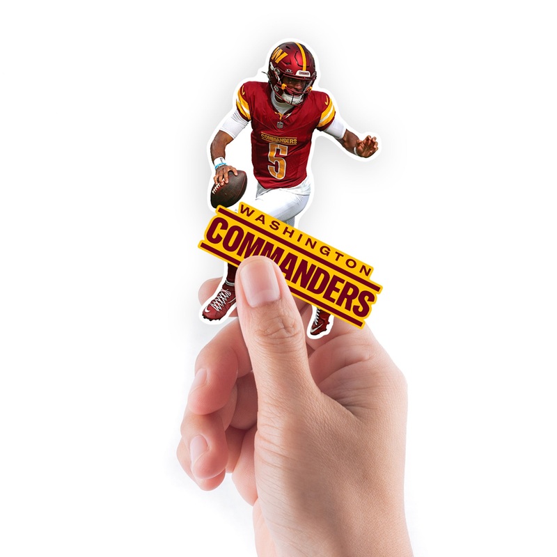 Jayden Daniels – 5 Minis (Mixed Sizes) – Official NFL – Washington Commanders – Reusable Vinyl Decals