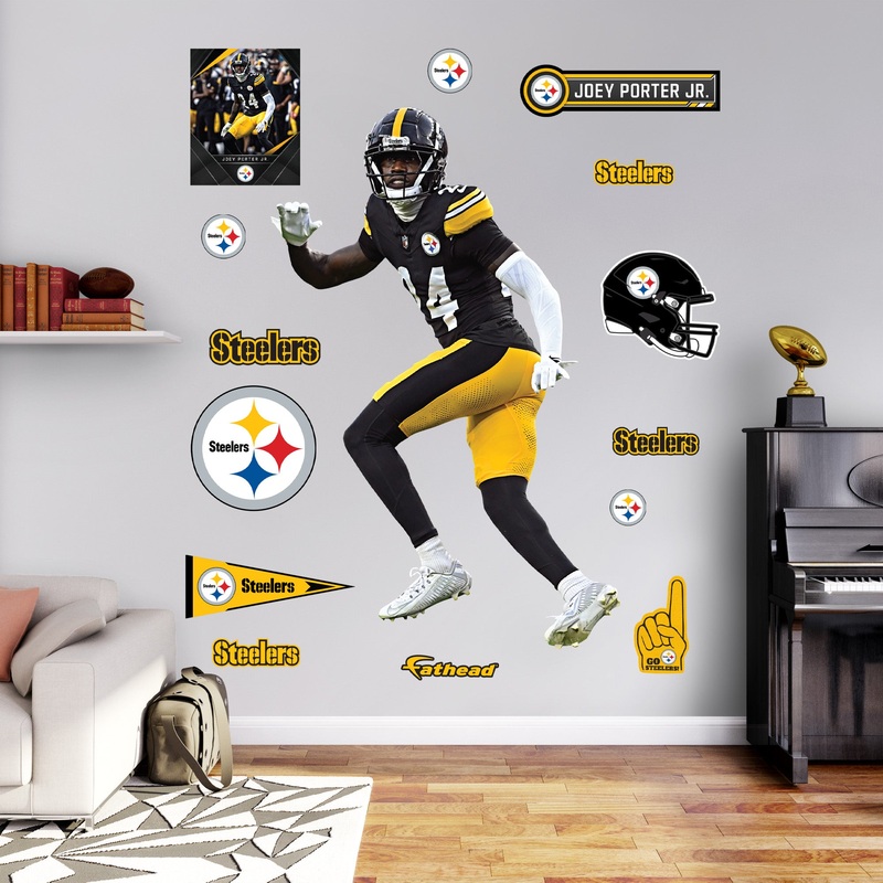 Joey Porter Jr. – RealBig Collection – Official NFL – Pittsburgh Steelers – Reusable Vinyl Wall Decals