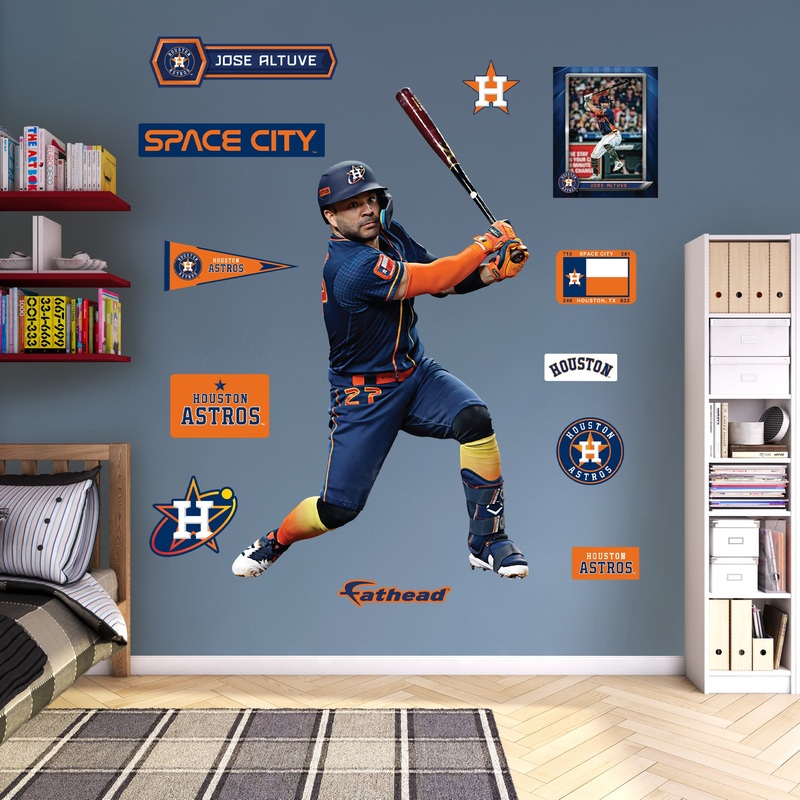 Jos Altuve – RealBig City Connect Collection – Official MLB – Houston Astros – Reusable Vinyl Wall Decals