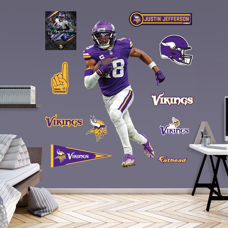 Justin Jefferson – RealBig Collection – Official NFL – Minnesota Vikings – Reusable Vinyl Wall Decals #4