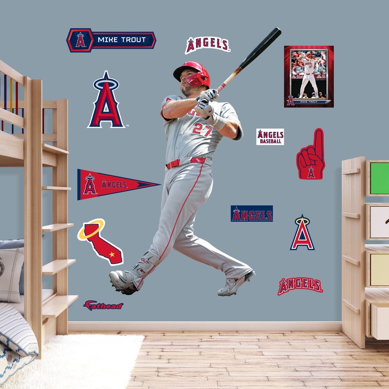 Mike Trout – RealBig Collection – Official MLB – Los Angeles Angels – Reusable Vinyl Wall Decals #3