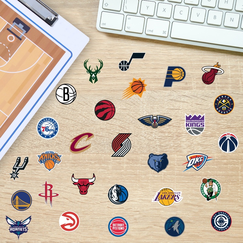NBA Teams – Minis Collection (Mixed Sizes) – Official NBA – Reusable Vinyl Decals