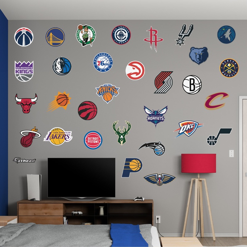 NBA Teams – RealBig Logo Collection – Official NBA – Reusable Vinyl Wall Decals