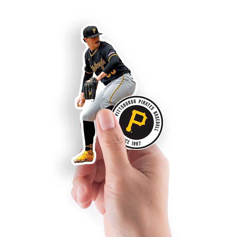 Paul Skenes – 5 Minis (Mixed Sizes) – Official MLB – Pittsburgh Pirates – Reusable Vinyl Decals