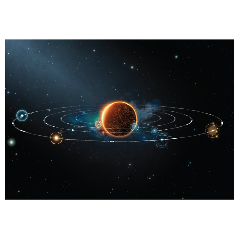 Planets:  Fire Mural        –   Removable     Adhesive Decal