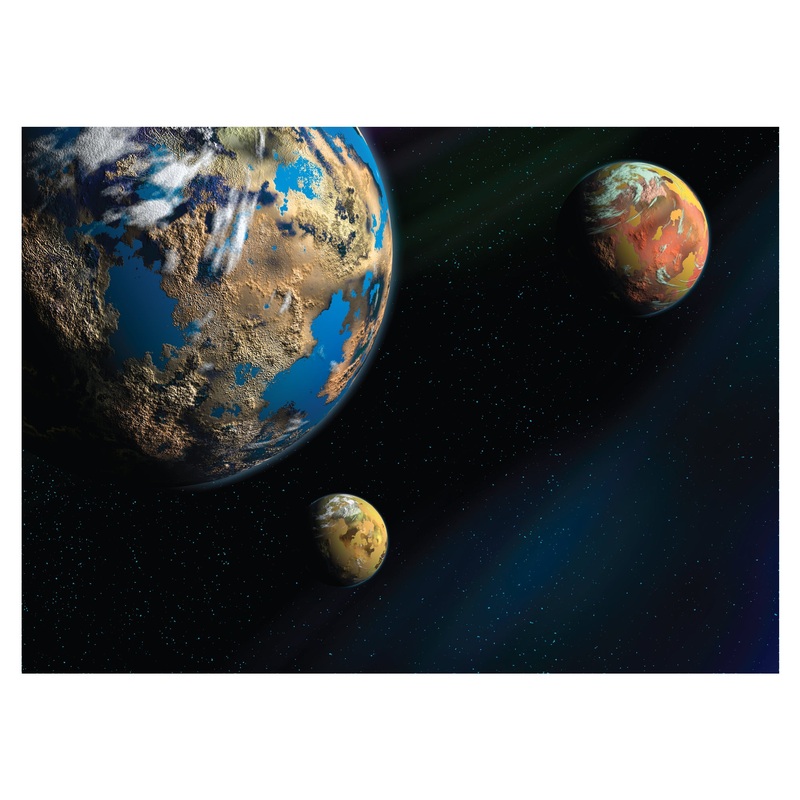 Planets:  Textures Mural        –   Removable     Adhesive Decal