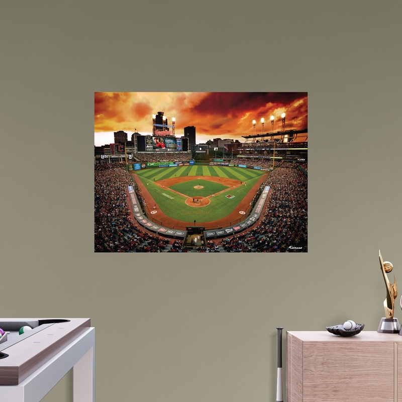 Progressive Field – Peel & Stick Poster – Official MLB – Cleveland Guardians – Reusable Vinyl Wall Decal