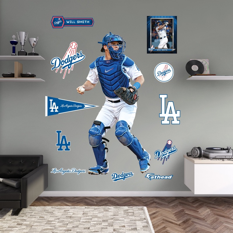 Will Smith – RealBig Collection – Official MLB – Los Angeles Dodgers – Reusable Vinyl Wall Decals