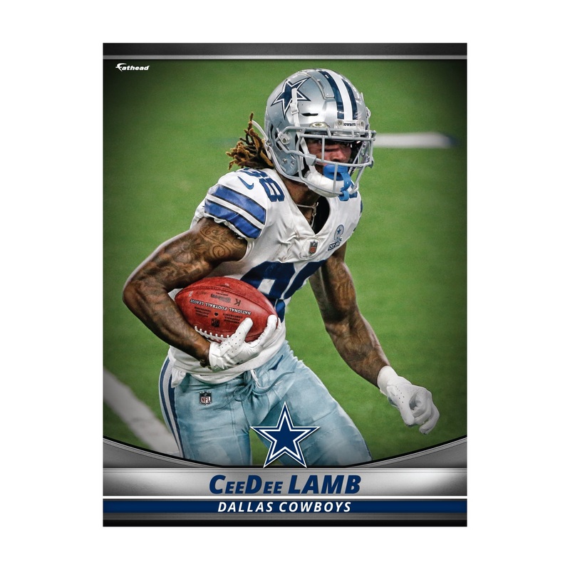 CeeDee Lamb – GameStars Series – Peel & Stick Poster – Official NFL – Dallas Cowboys – Reusable Vinyl Wall Decal
