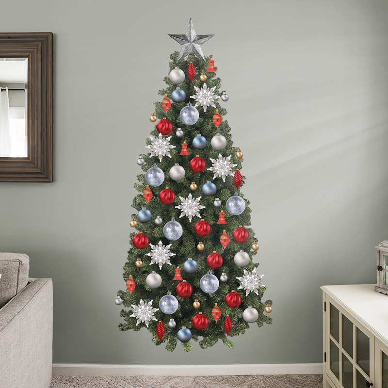 Christmas:  Christmas Tree        –   Removable     Adhesive Decal