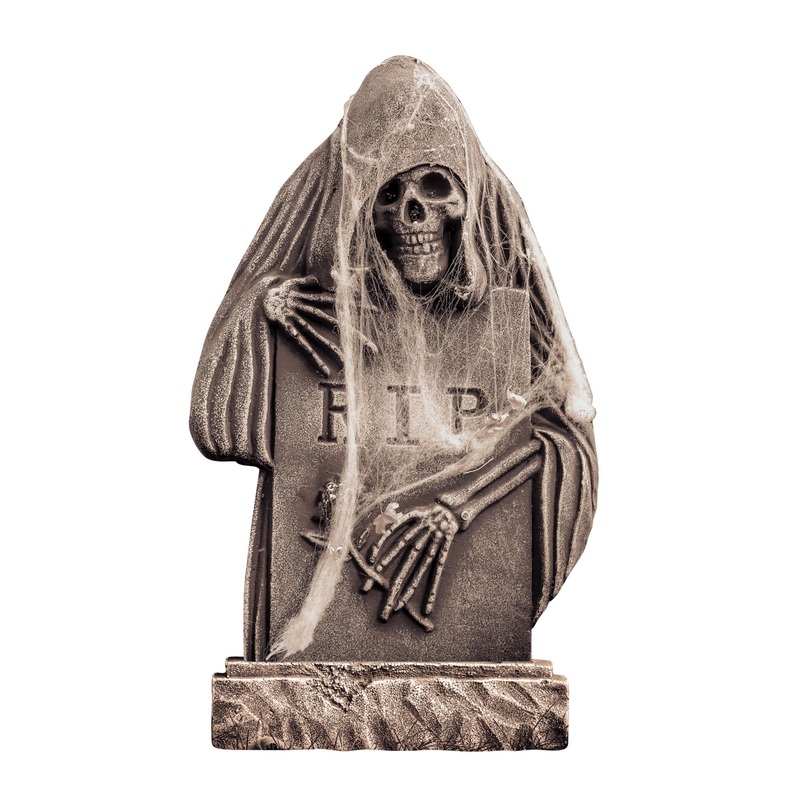 Eerie Skeleton Tombstone        –   Removable     Adhesive Decal
