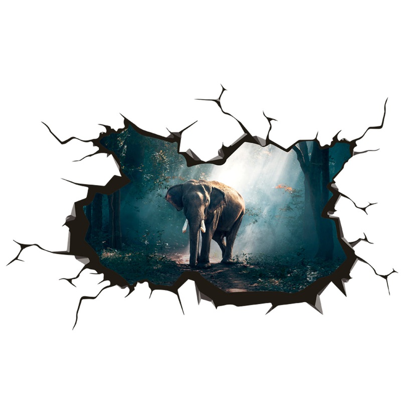 Elephant View Instant Window        –   Removable     Adhesive Decal