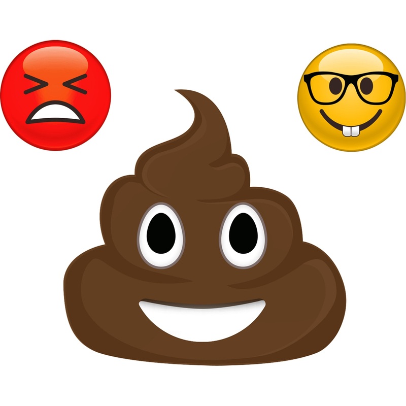 Faces:  Poo        –   Removable     Adhesive Decal