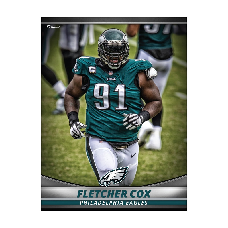 Fletcher Cox – GameStars Series – Peel & Stick Poster – Official NFL – Philadelphia Eagles – Reusable Vinyl Wall Decal