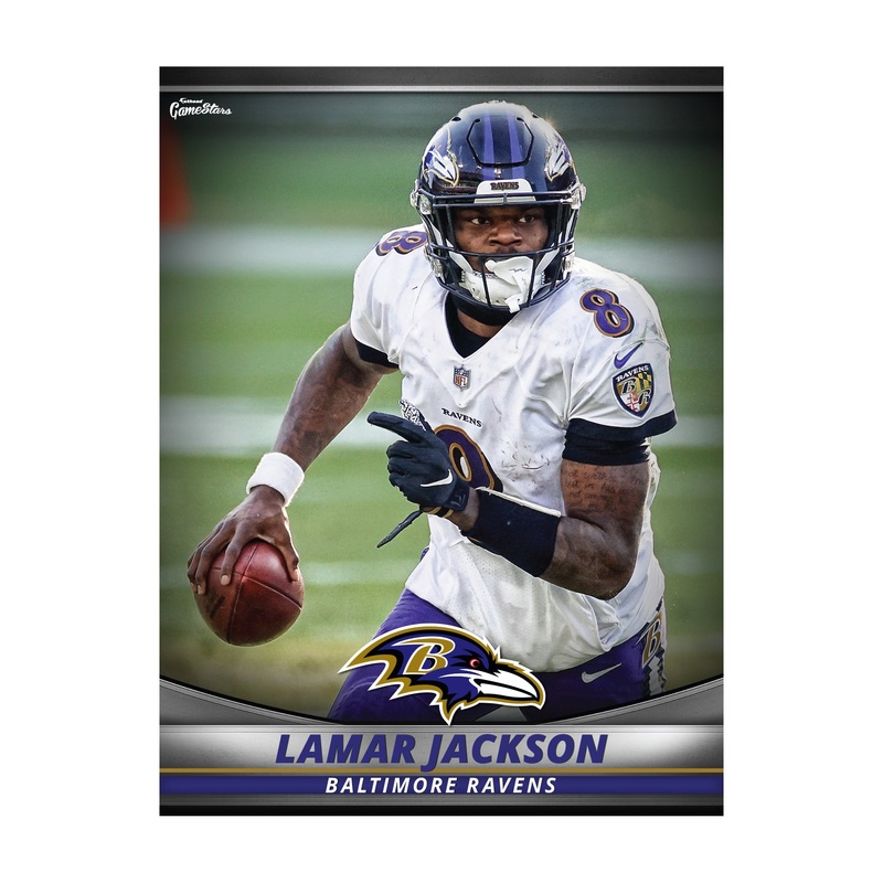 Lamar Jackson – GameStars Series – Peel & Stick Poster – Official NFL – Baltimore Ravens – Reusable Vinyl Wall Decal