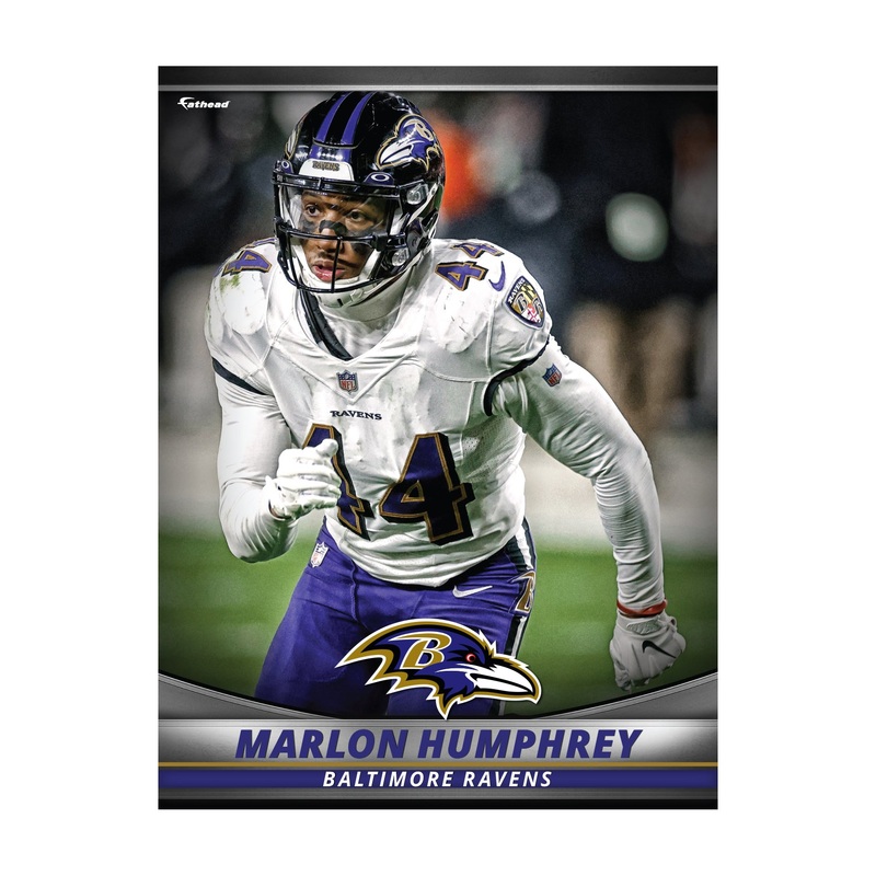 Marlon Humphrey – GameStars Series – Peel & Stick Poster – Official NFL – Baltimore Ravens – Reusable Vinyl Wall Decal #1