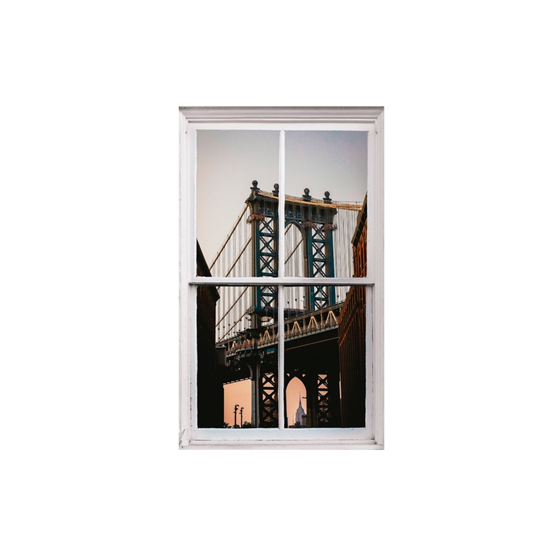 New York Instant Window        –   Removable     Adhesive Decal