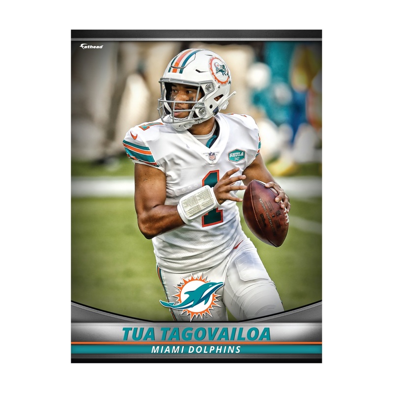 Tua Tagovailoa – GameStars Series – Peel & Stick Poster – Official NFL – Miami Dolphins – Reusable Vinyl Wall Decal