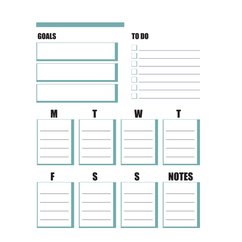 Weekly Planner        –   Removable     Adhesive Decal