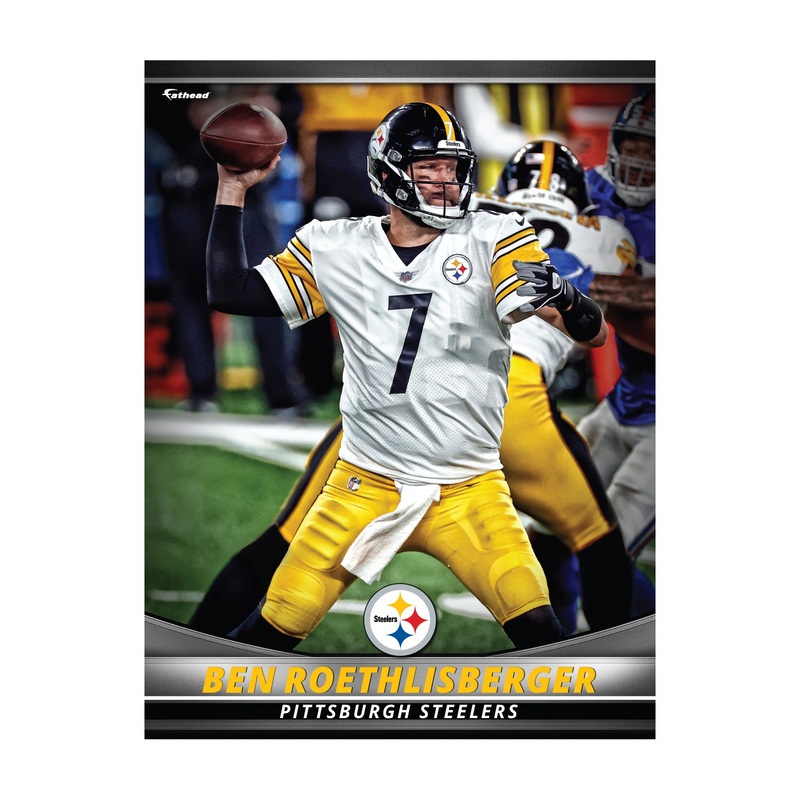 Ben Roethlisberger – GameStars Series – Peel & Stick Poster – Official NFL – Pittsburgh Steelers – Reusable Vinyl Wall Decal