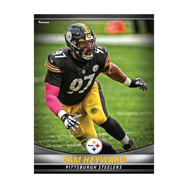 Cam Heyward – GameStars Series – Peel & Stick Poster – Official NFL – Pittsburgh Steelers – Reusable Vinyl Wall Decal