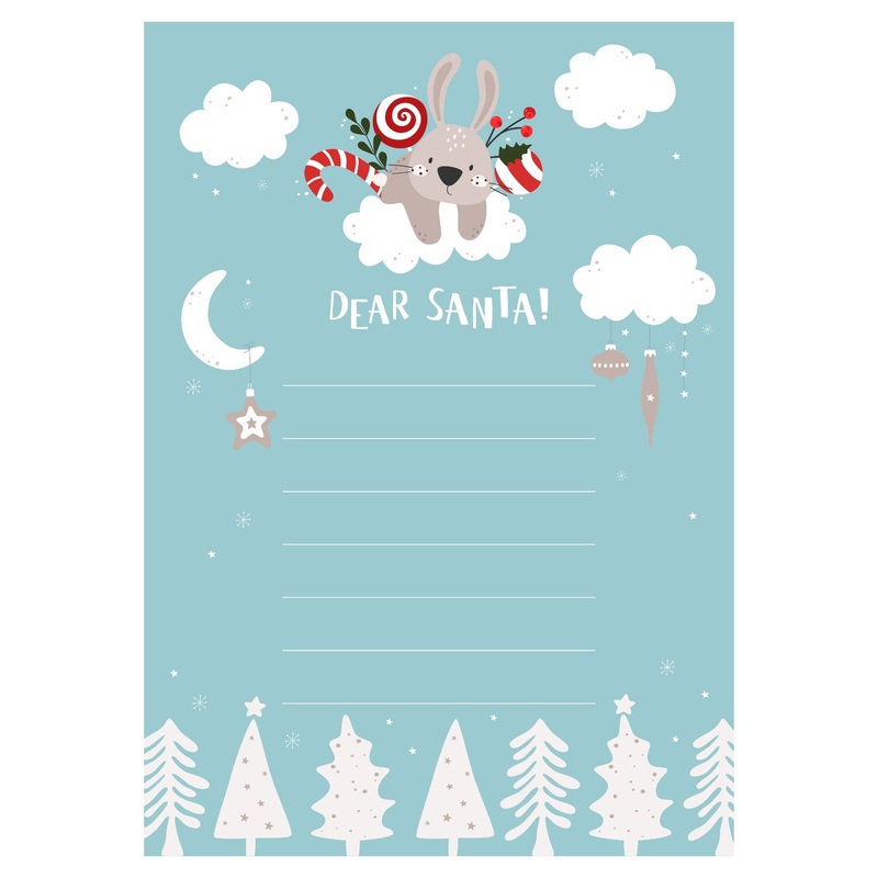 Christmas: Clouds Dry Erase – Removable Adhesive Decal