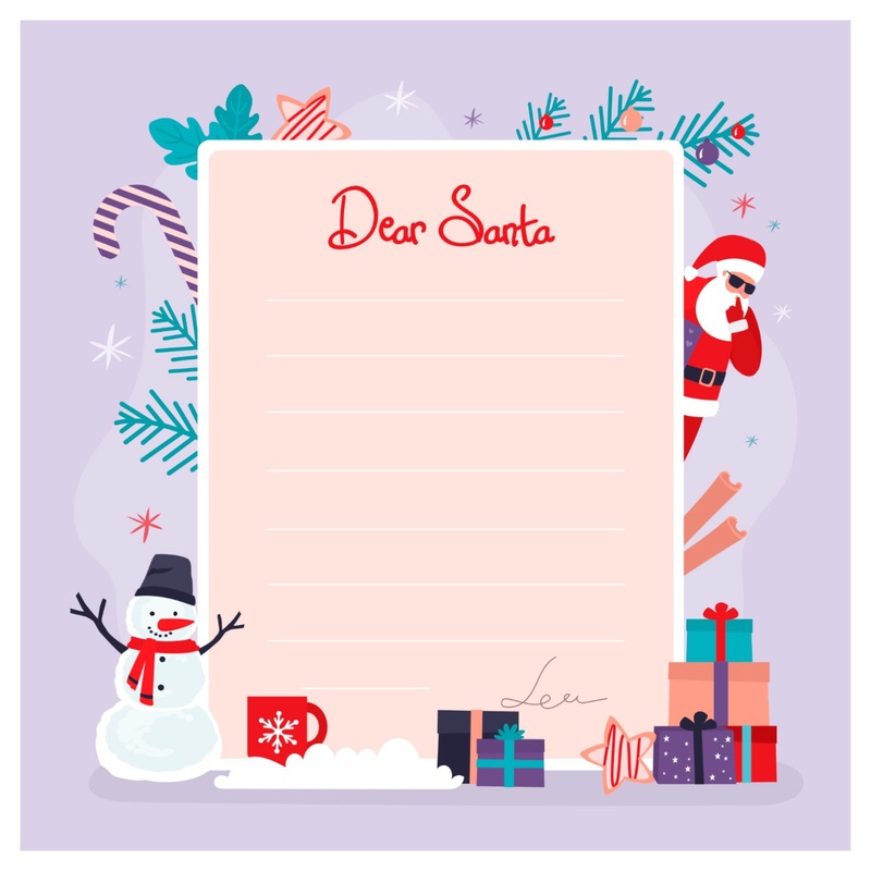 Christmas: Cool Santa Dry Erase – Removable Adhesive Decal