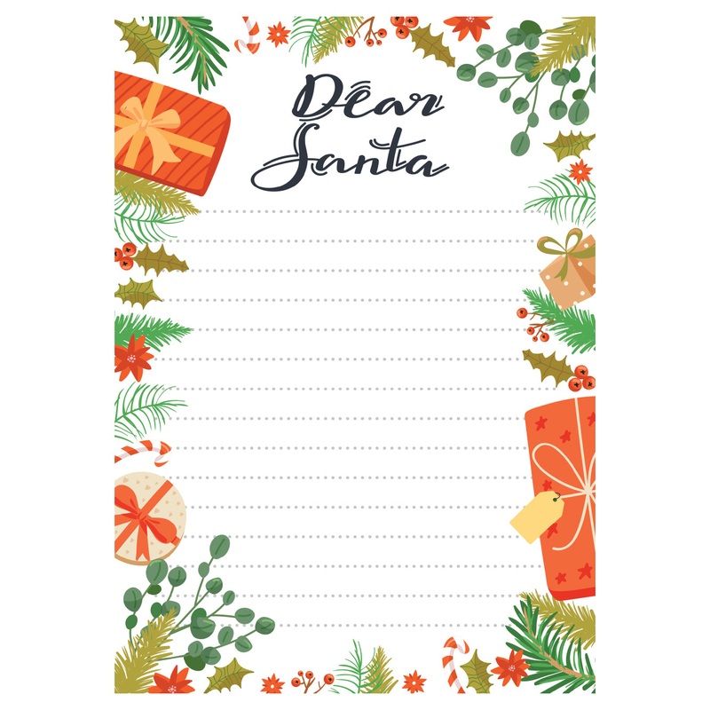 Christmas: Dear Santa Dry Erase – Removable Adhesive Decal