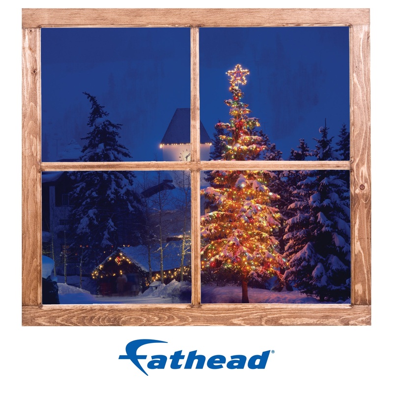 Christmas:  Decorated Tree Instant Windows        –   Removable     Adhesive Decal