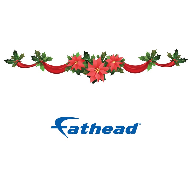 Christmas: Three Flowers Icon – Removable Adhesive Decal