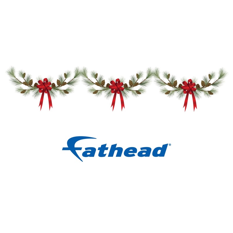 Christmas: Three Red Ribbons Icon – Removable Adhesive Decal