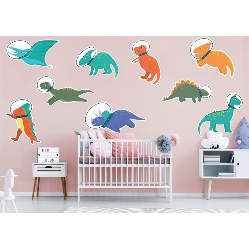Dinosaur:  Dino in Space Collection        –   Removable     Adhesive Decal