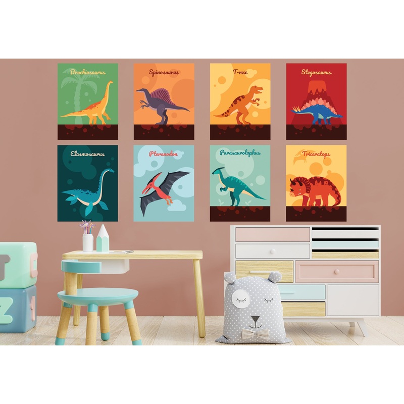 Dinosaur:  Dinosaur Species Collection        –   Removable     Adhesive Decal